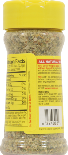 Mrs. Dash Original Blend Seasoning Perspective: back