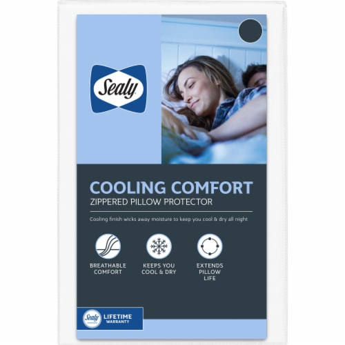 Sealy All Night Cooling Pillow, Standard/Queen - White