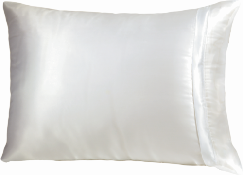 Rest Right Satin Pillow Protector - White Perspective: back