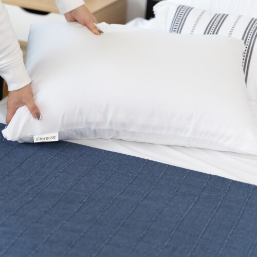 AllerEase® BedBug Allergy and Waterproof Zippered Pillow Protector Perspective: back