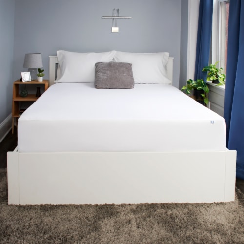Sealy® Soft Comfort Waterproof Fitted Mattress Protector Full - White Perspective: back