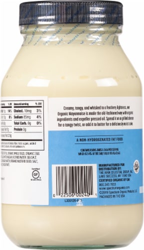 Spectrum Naturals Organic Mayonnaise Perspective: back