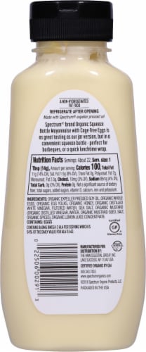 Spectrum Organic Mayonnaise Perspective: back