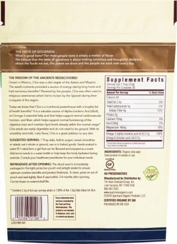 Spectrum Essentials Chia Seed Omega-3 & Fiber Perspective: back