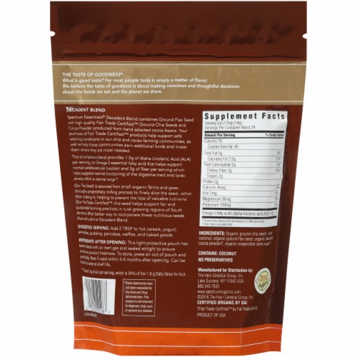 Spectrum Essentials® Decadent Blend Chia & Flax Seed Perspective: back