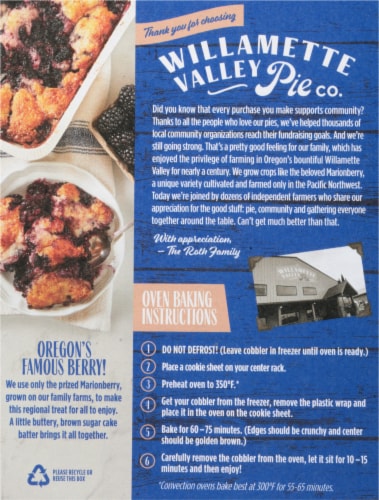 Willamette Valley Fruit Co. Marionberry Cobbler Perspective: back