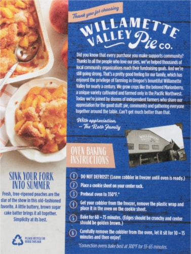 Willamette Valley Fruit Co. Peach Cobbler Perspective: back