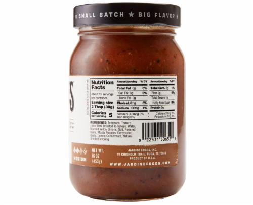 Jardines Campfire Roasted Medium Salsa Perspective: back