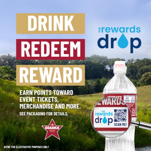 Ozarka® 100% Natural Spring Bottled Water Perspective: back