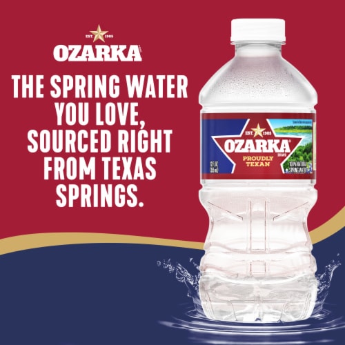 Ozarka 100% Natural Spring Bottled Water Perspective: back