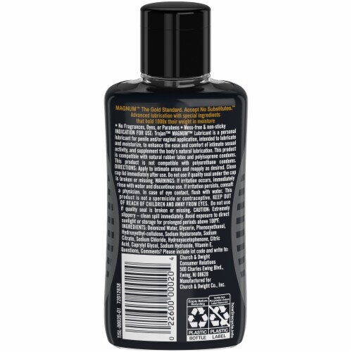 Trojan™ Magnum™ Personal Lubricant Perspective: back