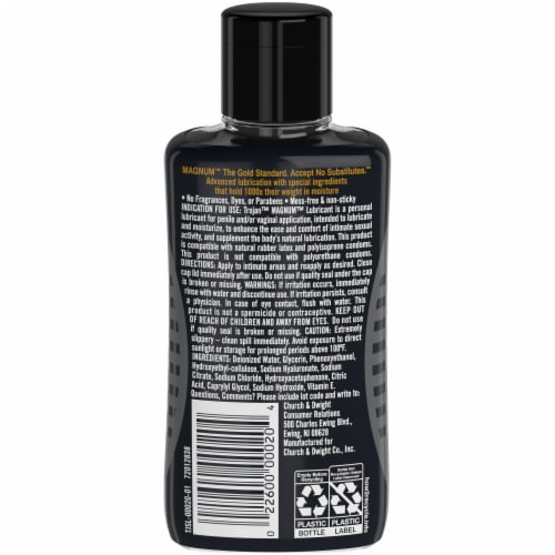 Trojan™ Magnum™ Personal Lubricant Perspective: back