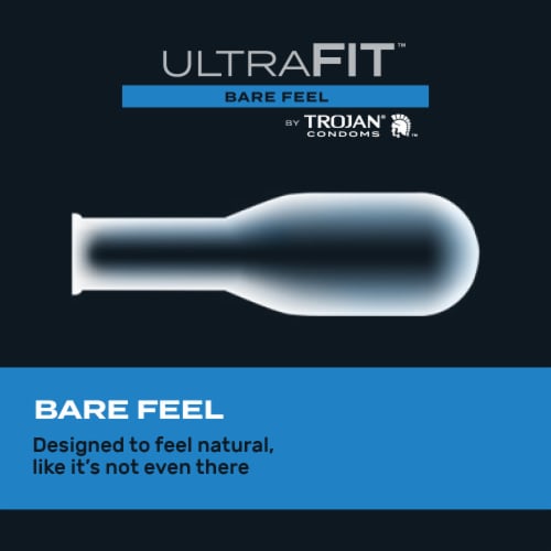 Trojan Ultra Fit Bare Feel Lubricated Latex Condoms Perspective: back