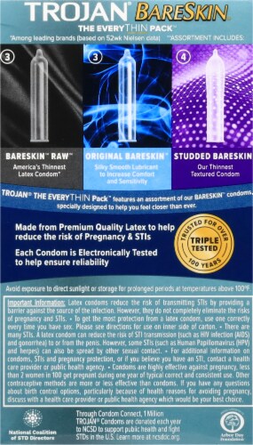 Trojan® Bareskin™ Lubricated Latex Condoms Variety Pack Perspective: back