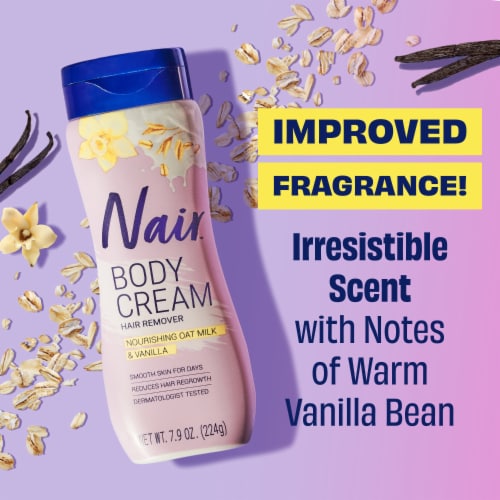 Nair Hair Remover Body Cream Nourishing Oatmilk and Vanilla Perspective: back
