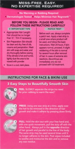 Nair™ Hair Remover Wax Ready-Strips for Face & Bikini - 40 ct Perspective: back