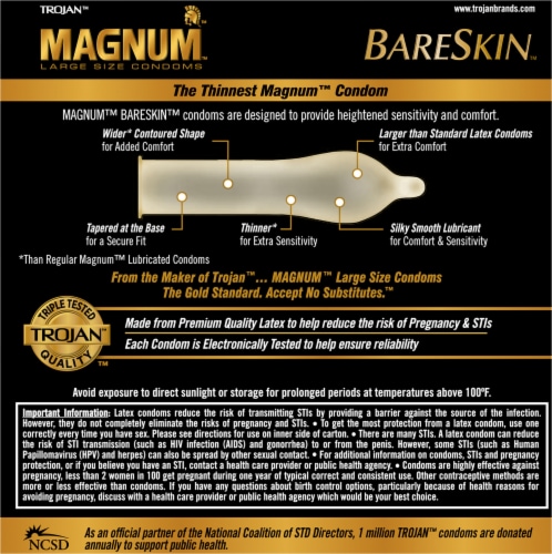 Trojan™ Magnum™ BareSkin™ Latex Condoms Perspective: back