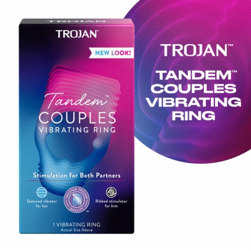Trojan Tandem Couples Vibrating Ring Perspective: back