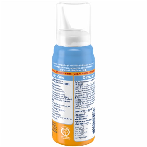 Arm & Hammer Simply Saline Drug Free Instant Relief Nasal Mist Perspective: back