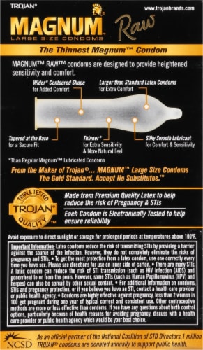 Trojan® Magnum™ Raw™ Large Size Condoms Perspective: back