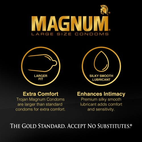 Trojan Magnum Lubricated Large Condoms Perspective: back