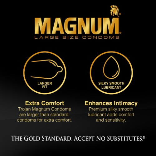 Trojan Magnum Lubricated Large Condoms Perspective: back