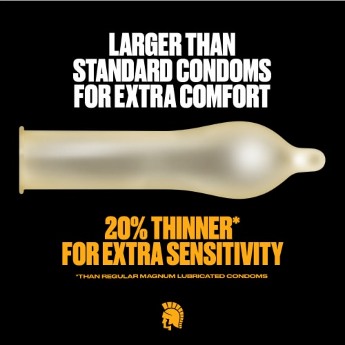 Trojan Magnum Ecstasy Ultra Smooth Lubricated Large Size Latex Condoms 10 Count Perspective: back