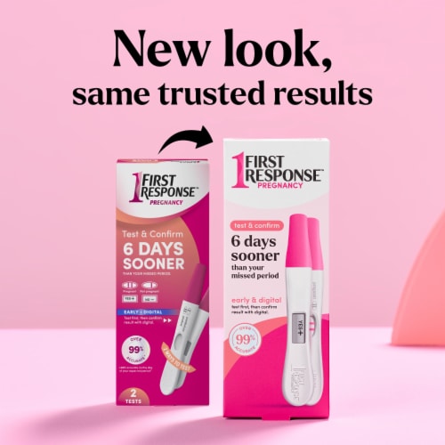 First Response Early Result Test and Digital Pregnancy Test Perspective: back