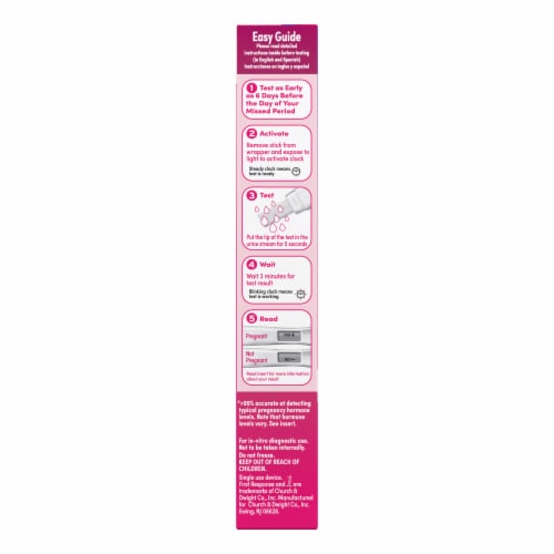 First Response™ Digital Pregnancy Test Perspective: back