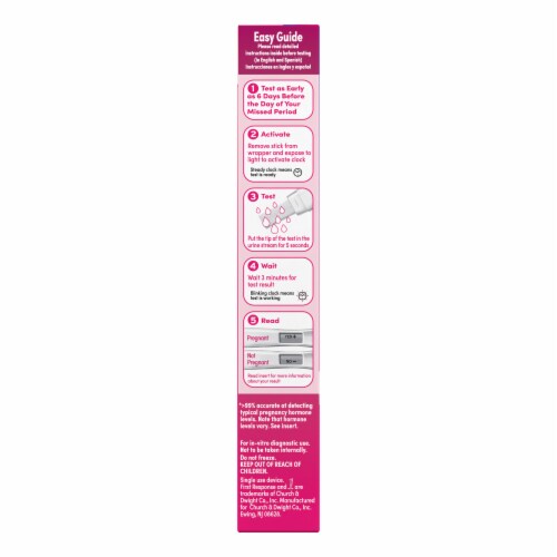 First Response™ Early Result Digital Pregnancy Test Perspective: back