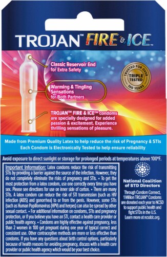 Trojan™ Fire & Ice™ Condoms Perspective: back