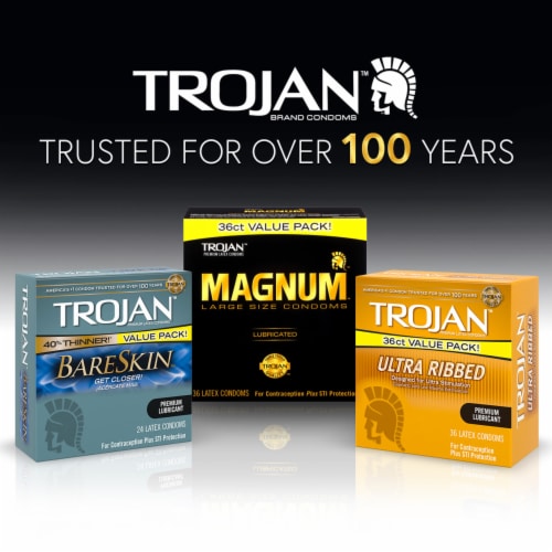 Trojan Her Pleasure Latex Condoms with Spermicidal Lubricant Perspective: back