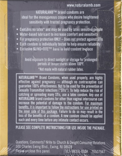 Trojan Naturalamb Luxury Condoms Perspective: back