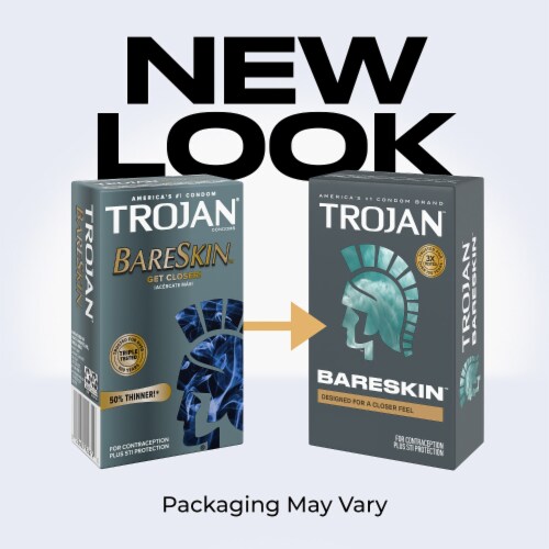 Trojan BareSkin Lubricated Thin Condoms Perspective: back
