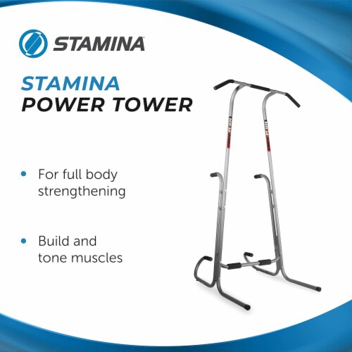 Stamina 1690 Power Tower Dip Pull Up Bar Exercise Station w Smart Workout App 1 Piece Fry s Food Stores