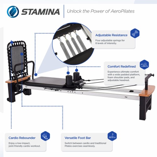 Stamina AeroPilates Pro Reformer Resistance System with Form