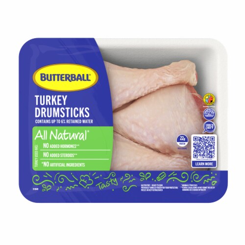 Butterball® All Natural Lean Turkey Drumsticks Tray Perspective: back