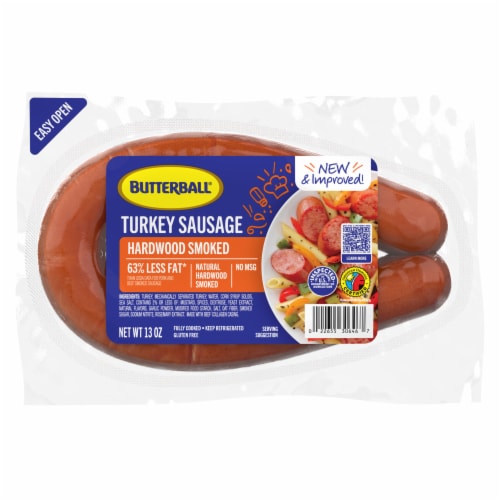 Butterball Fully Cooked Natural Hardwood Smoked Turkey Sausage Perspective: back