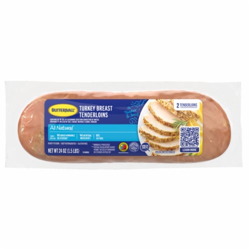 Butterball All Natural Extra Lean Turkey Breast Tenderloins 24 oz Pack Perspective: back