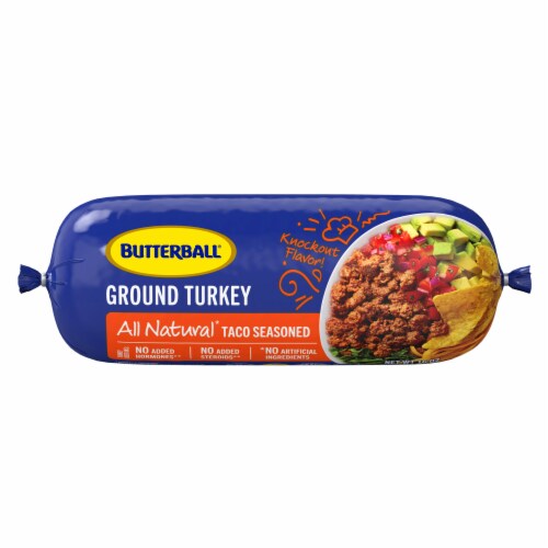 Butterball All Natural Fresh Ground Turkey, Taco-Seasoned, 16oz, 1 Roll Perspective: back