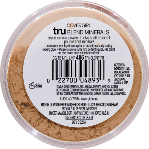 CoverGirl Tru Blend Minerals 405 Light Loose Mineral Powder Perspective: back
