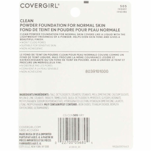 CoverGirl Simply Powder Foundation, Ivory 505, 0.41 oz Perspective: back