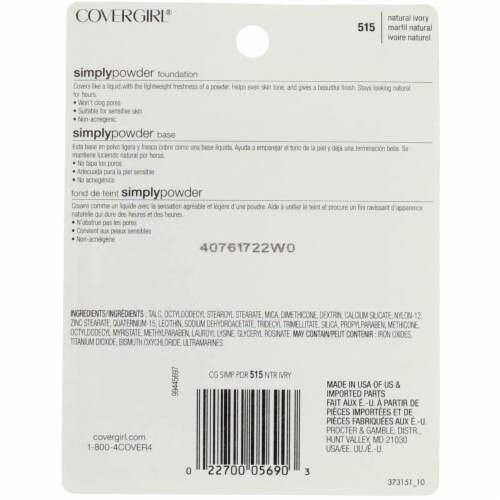 CoverGirl SimplyPowder® 515 Natural Ivory Foundation Perspective: back