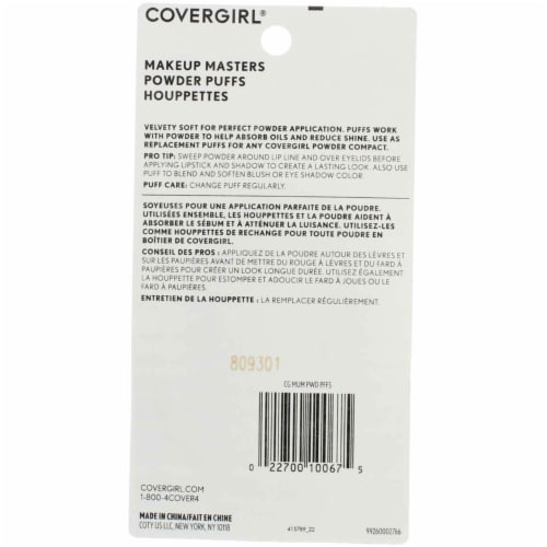 COVERGIRL Makeup Masters Powder Puffs Perspective: back