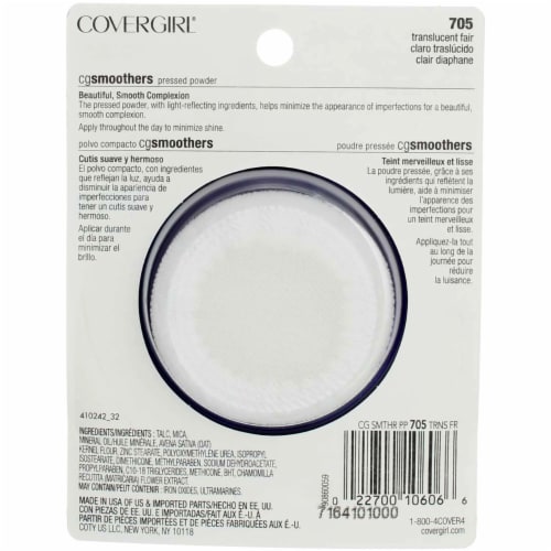 Covergirl Smoothers Pressed Powder 705 Translucent Fair Perspective: back