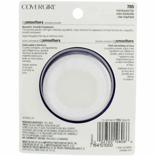 Covergirl Smoothers Pressed Powder 705 Translucent Fair Perspective: back