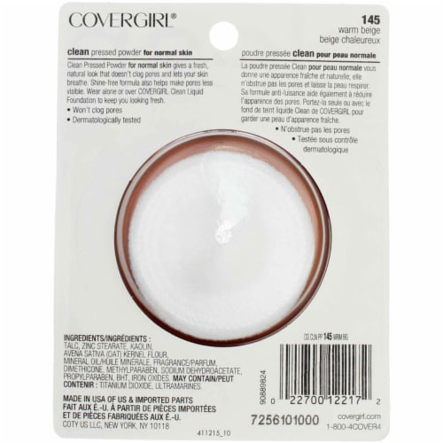 Covergirl Clean Pressed Powder # 145 Warm beige Perspective: back
