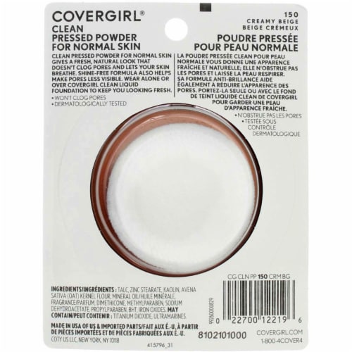 CoverGirl Clean Pressed Powder 150 Creamy Beige Perspective: back