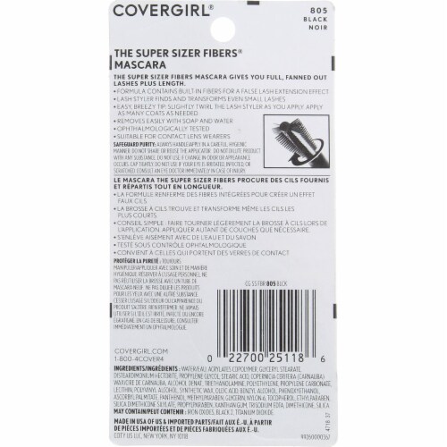 CoverGirl The Super Sizer Fibers® 805 Black Mascara Perspective: back