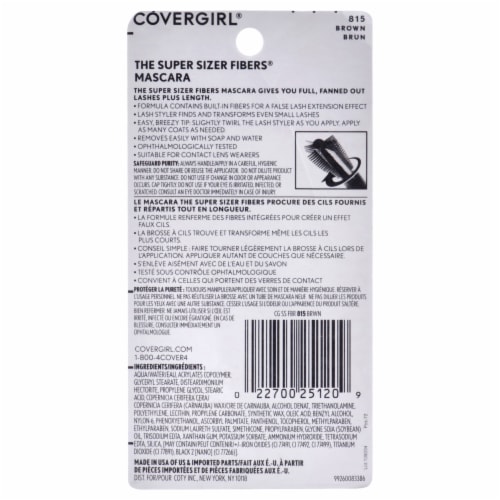 CoverGirl The Super Sizer Fibers Mascara - 815 Brown Brun For Women 0.4 oz Mascara Perspective: back
